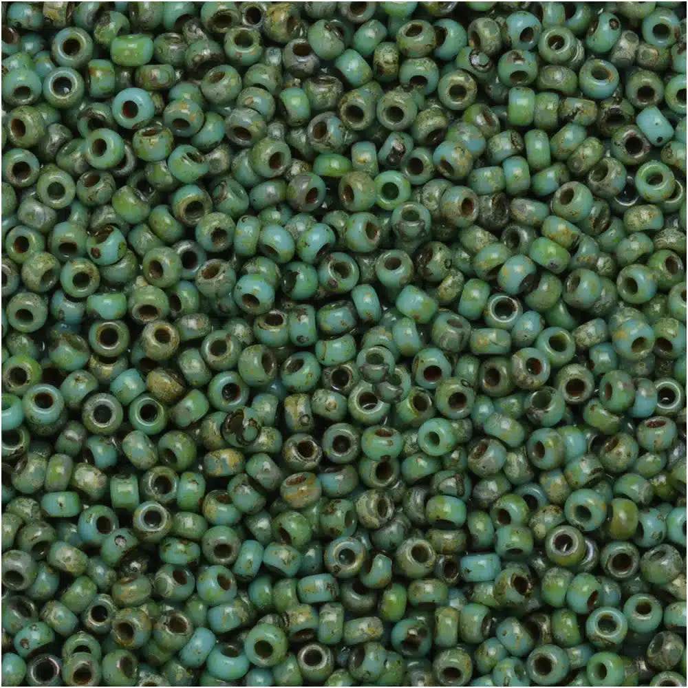Miyuki Round Seed Beads 15/0 Picasso Seafoam Green 8.2GM