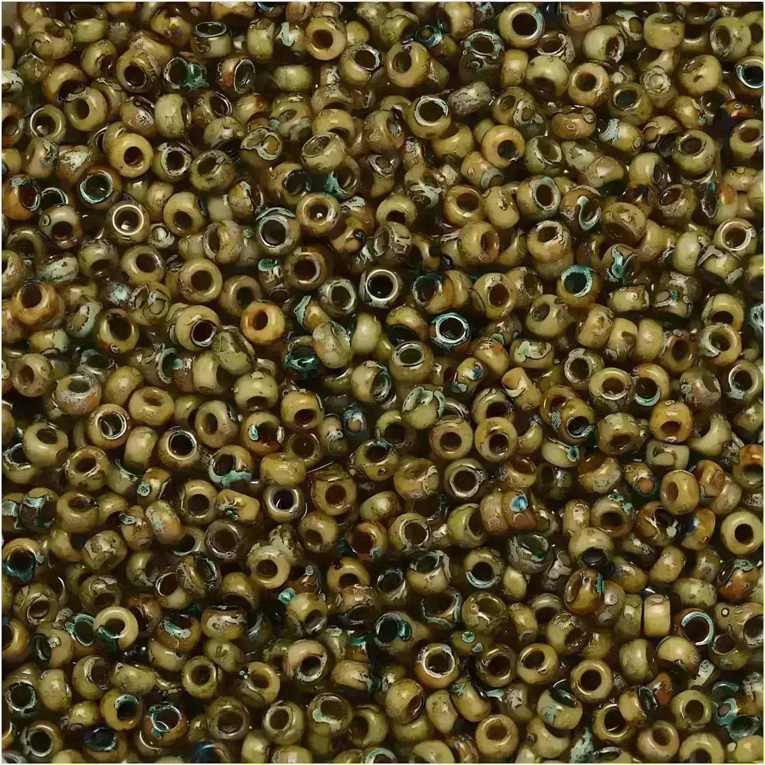 Miyuki Round Seed Beads Size 15/0 Picasso Brown-Tan 8.2GM