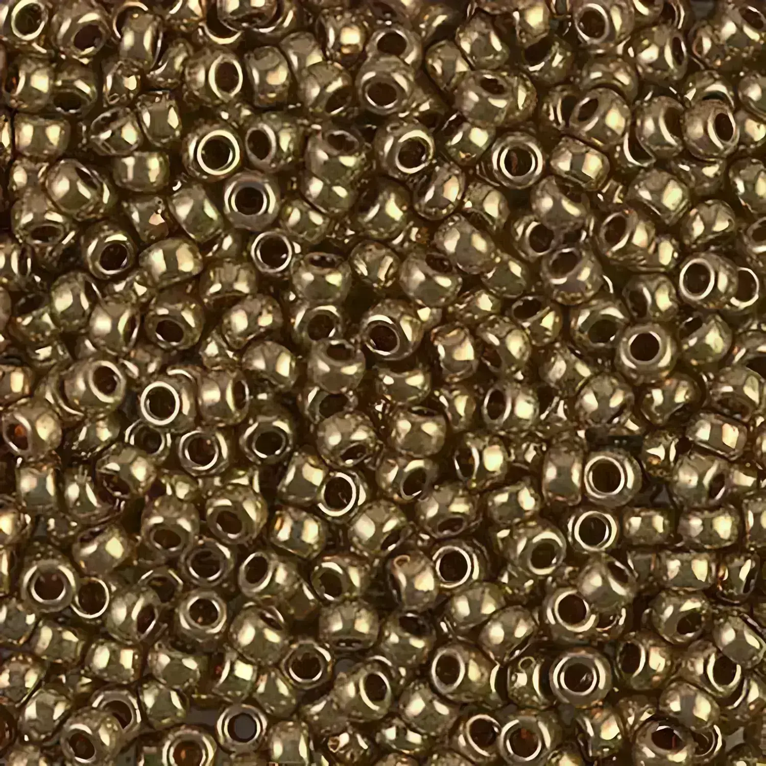 Miyuki Round Seed Beads Size 8/0 Metallic Light Bronze 22GM