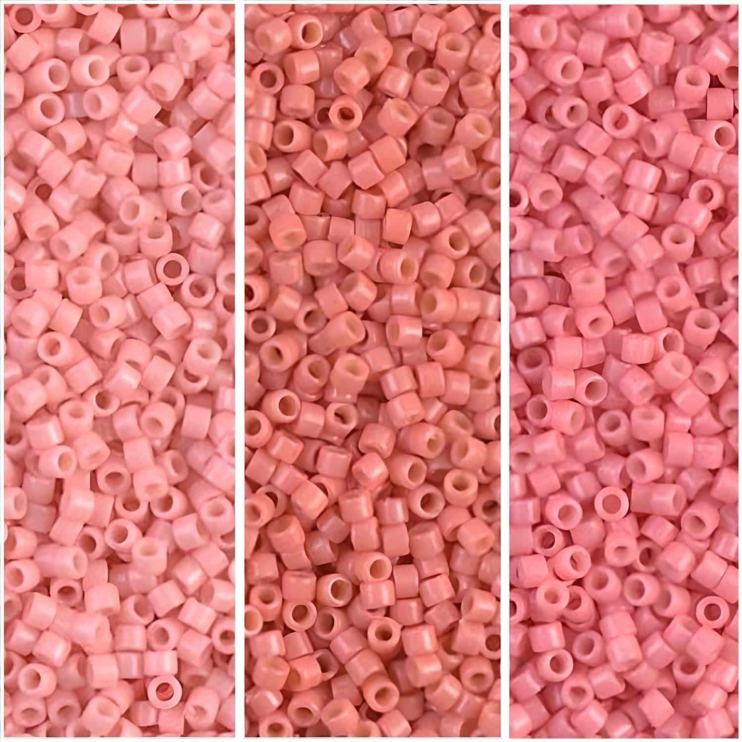 Miyuki Delica Seed Beads 11/0 Combo: Duracoat Opaque Pinks