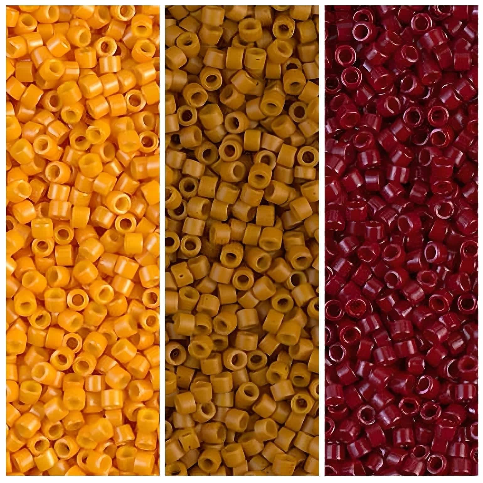 Set of 3 Colors, 21GM Miyuki Delica Seed Beads Size 11/0, DB651 DB653 DB654