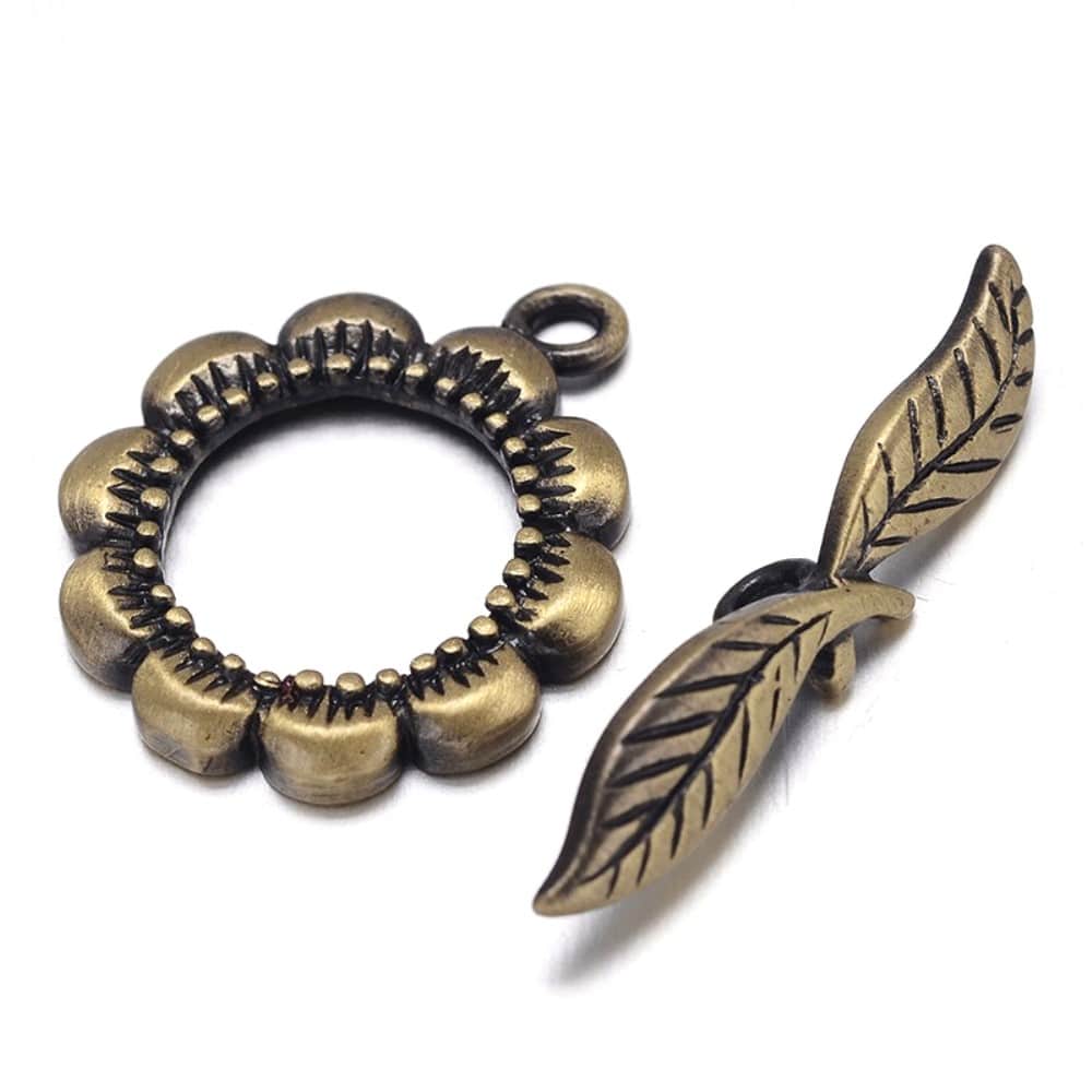 Toggle Clasps Brushed Brass 21mm 5 Sets Brushed Brass