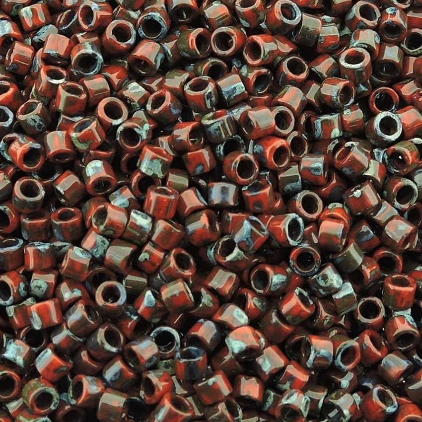 DB2263 Miyuki Delica Seed Beads 11/0 Picasso Red Garnet Opaque