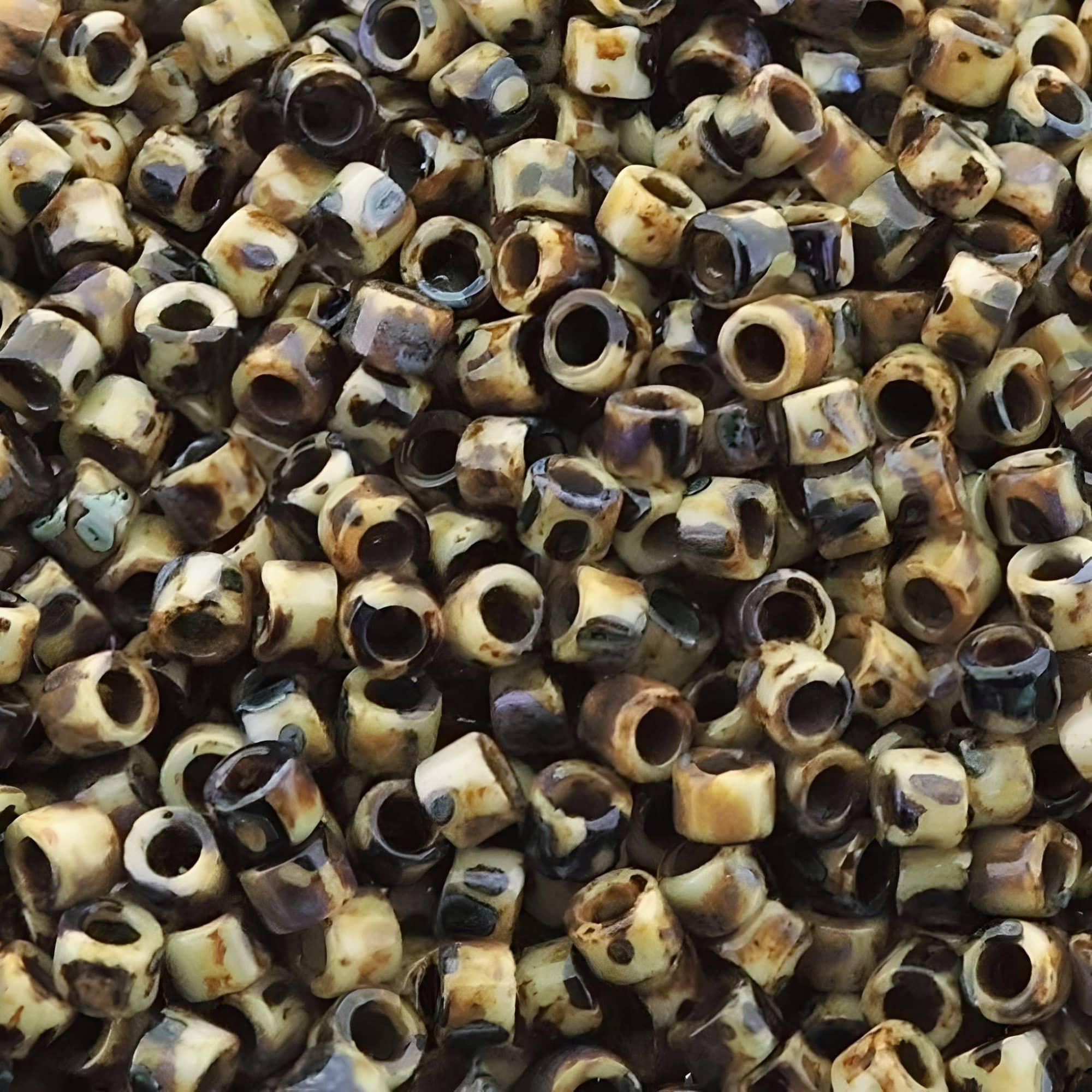 DB2267 Miyuki Delica Seed Beads Size 11/0 Picasso Brown Tan Opaque