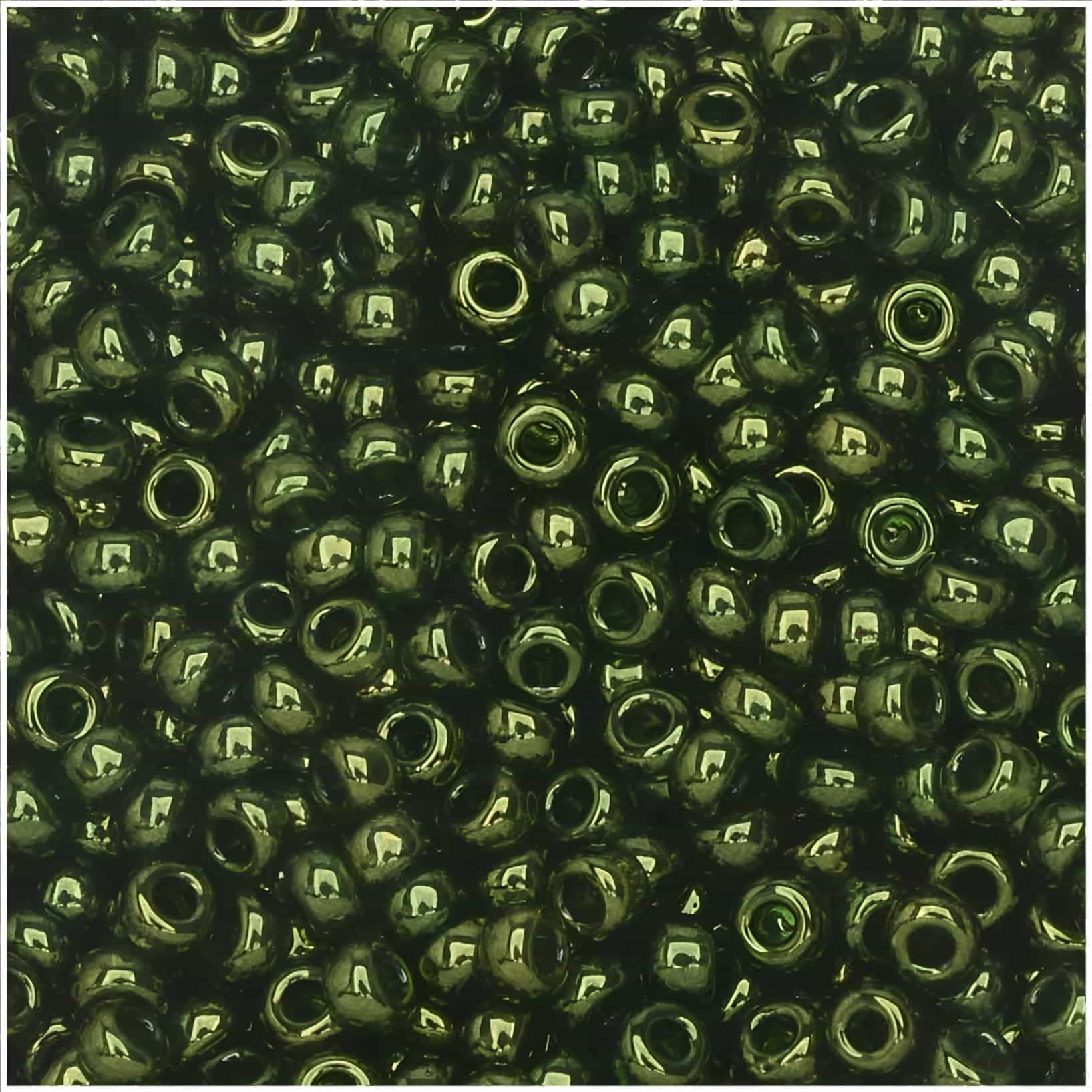Miyuki Round Seed Beads Size 8/0 Olive Gold Luster 22GM