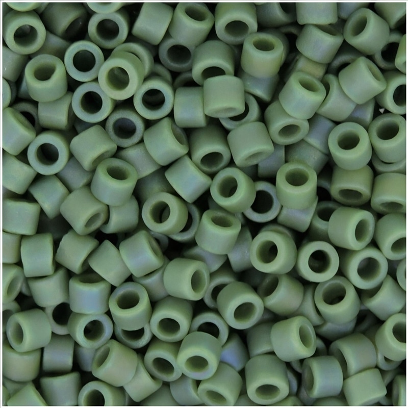 DB1594 Miyuki Delica Seed Beads 11/0 Matte Opq Avocado AB 7GM