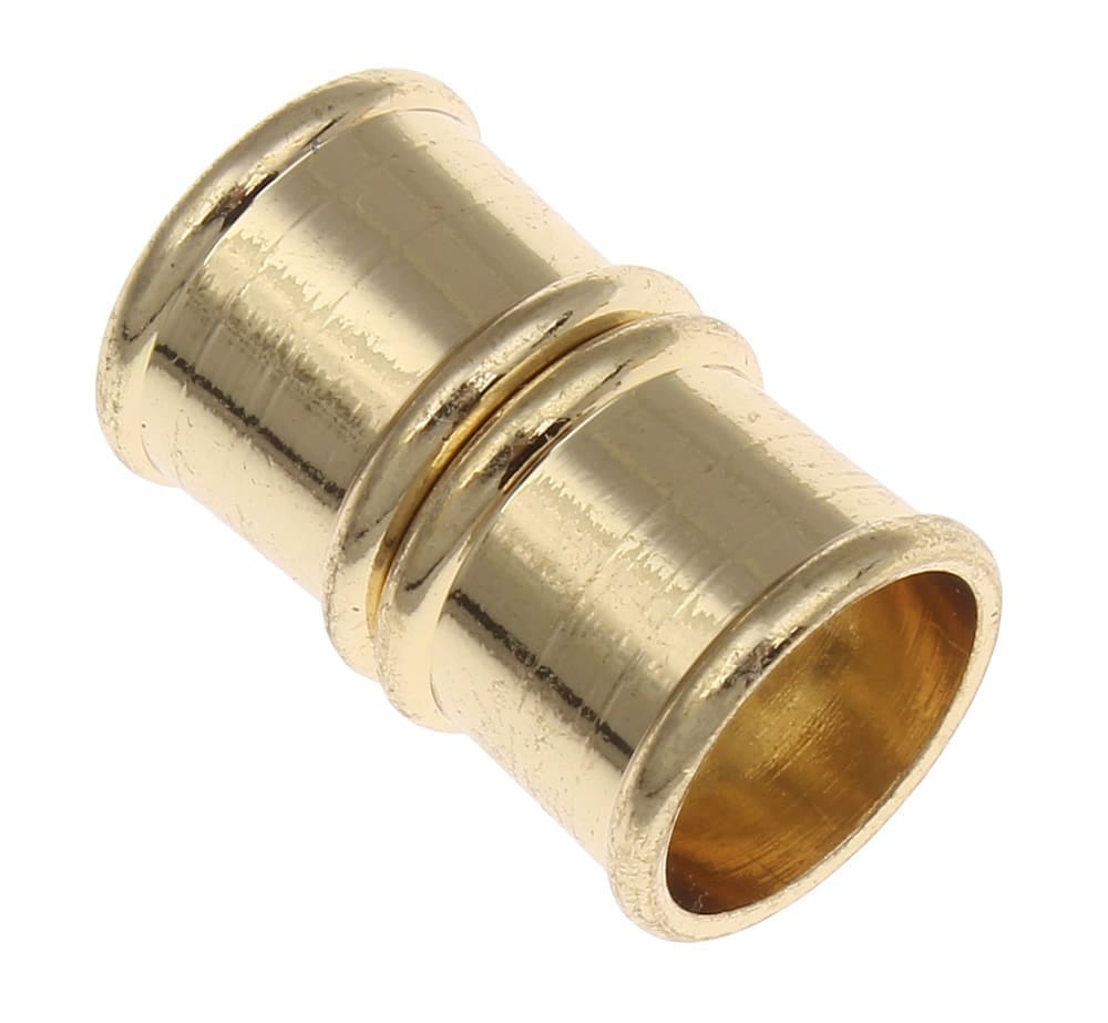 Kumihimo End Cap / Magnetic Clasp 21mm Gold (2 Sets) 12mm hole