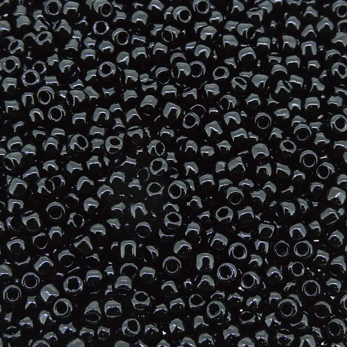Toho Seed Beads Round Size 11/0 28GM Opaque Jet Black