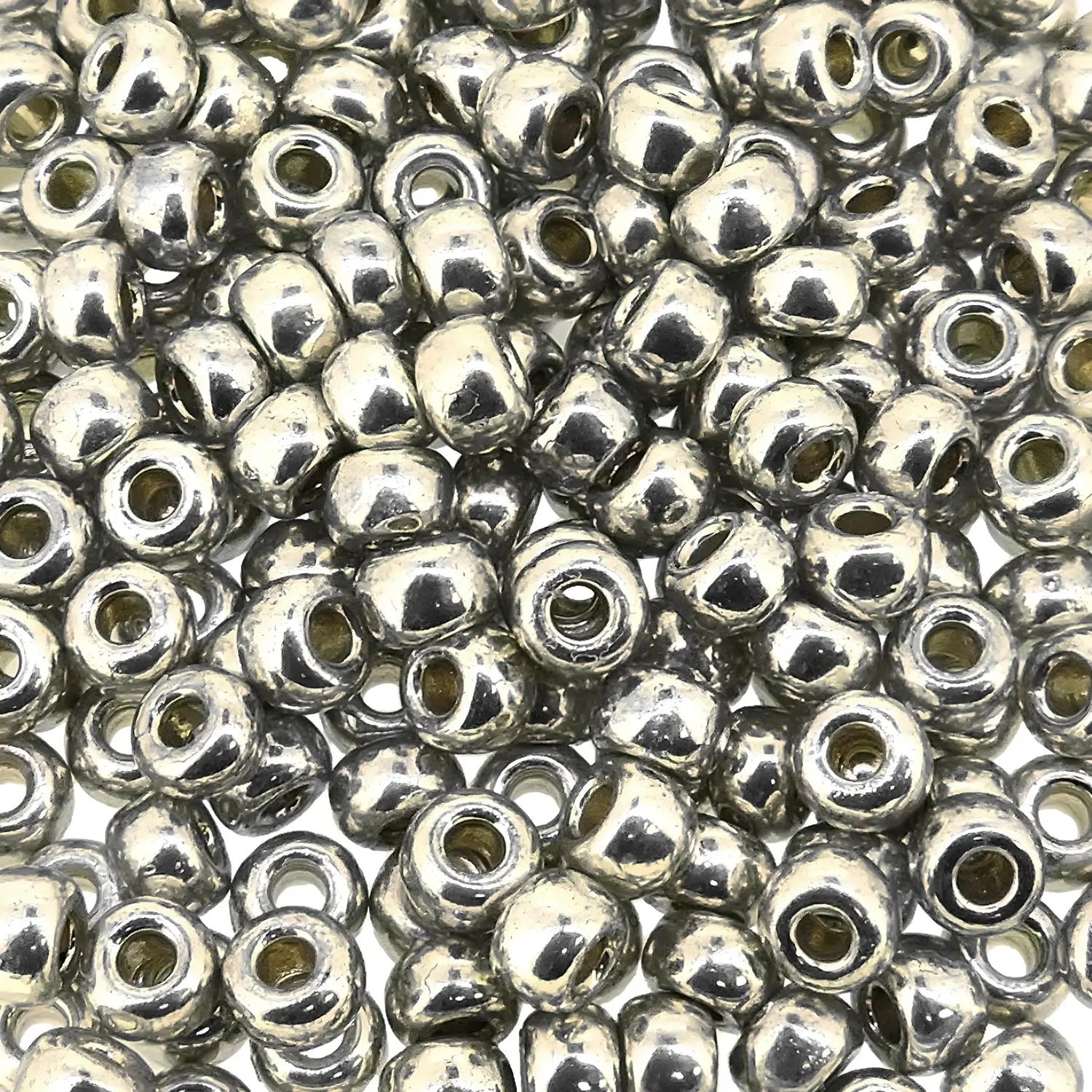 Miyuki Round Seed Beads Size 6/0 Duracoat Galvanized Silver 20GM 6-4201