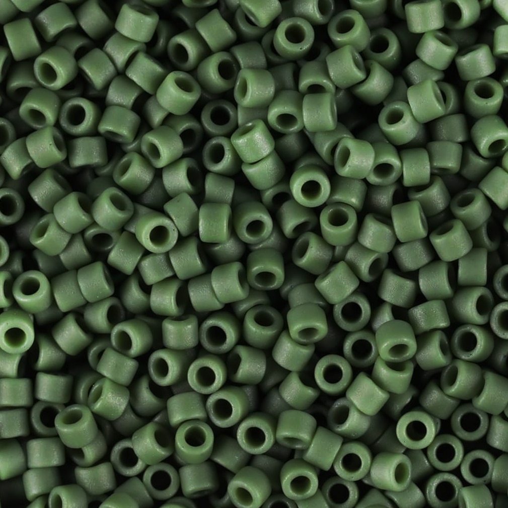 DB2291 Miyuki Delica Seed Beads 11/0 Matte Opaque Glazed Avocado 7GM