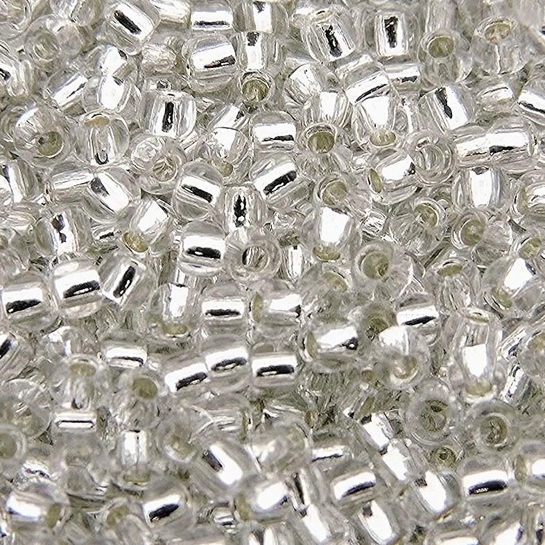 Toho Seed Beads Round Size 11/0 25GM Silver Lined Crystal