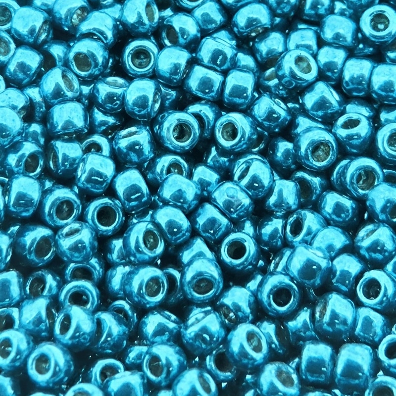 Toho Seed Beads Round Size 11/0 25GM PermaFinish Galvanized Turkish Blue