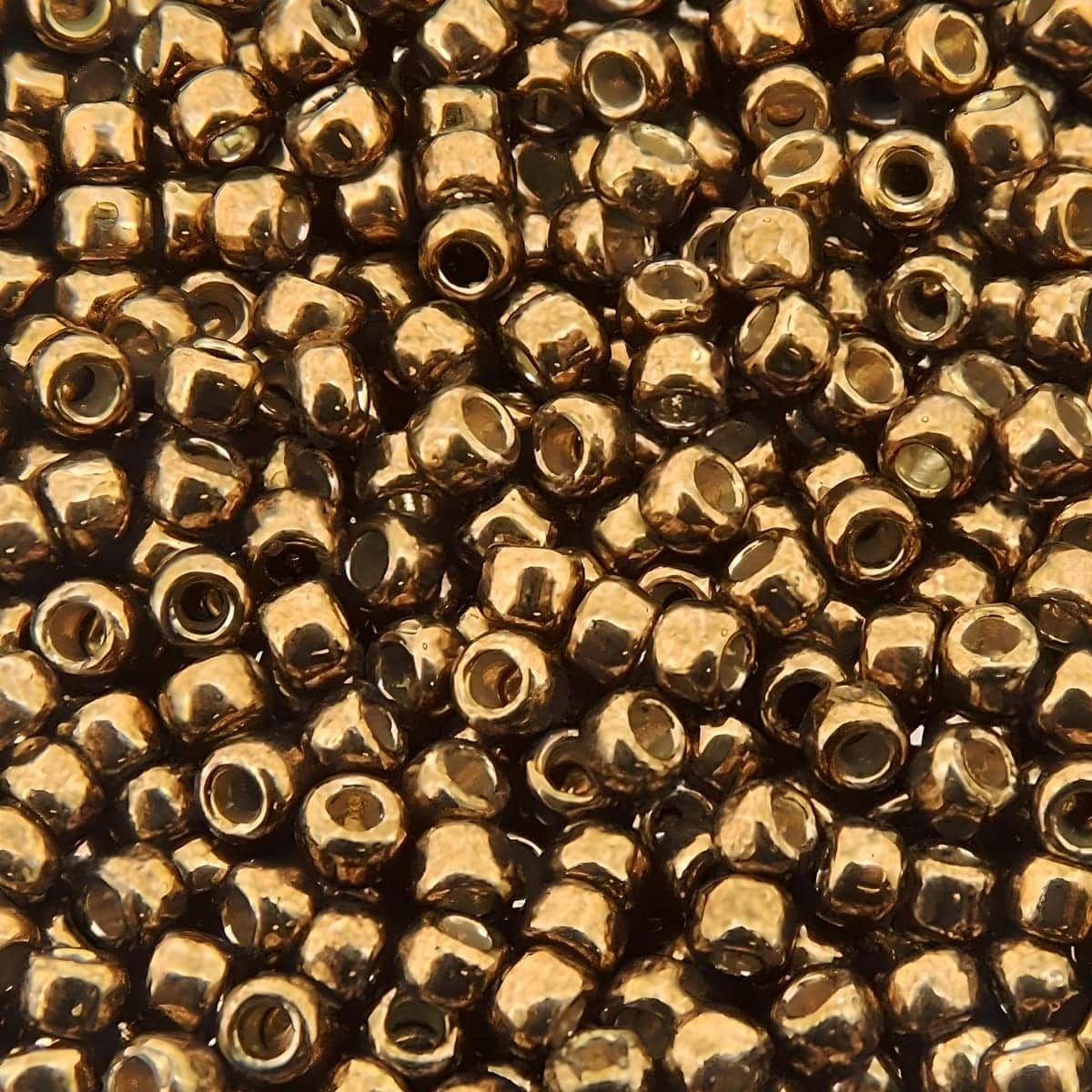 Toho Seed Beads Round Size 11/0 28GM PermaFinish Galvanized Bronze