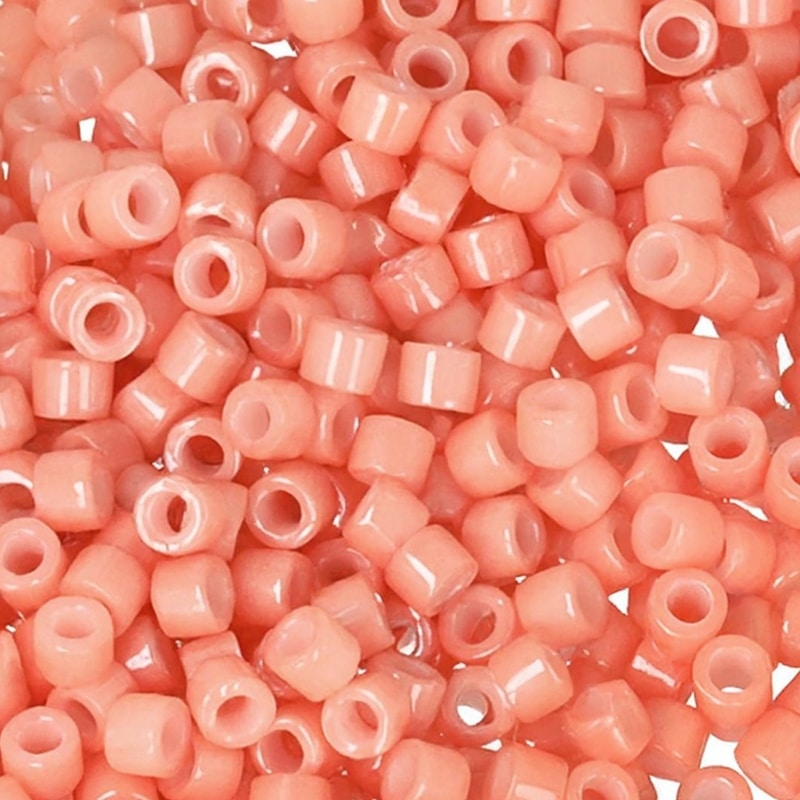 DB1363 Miyuki Delica Seed Beads 11/0 Opaque Salmon/Peach 7.2GM
