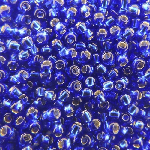 Toho Seed Beads Round Size 11/0 25GM Silver Lined Cobalt