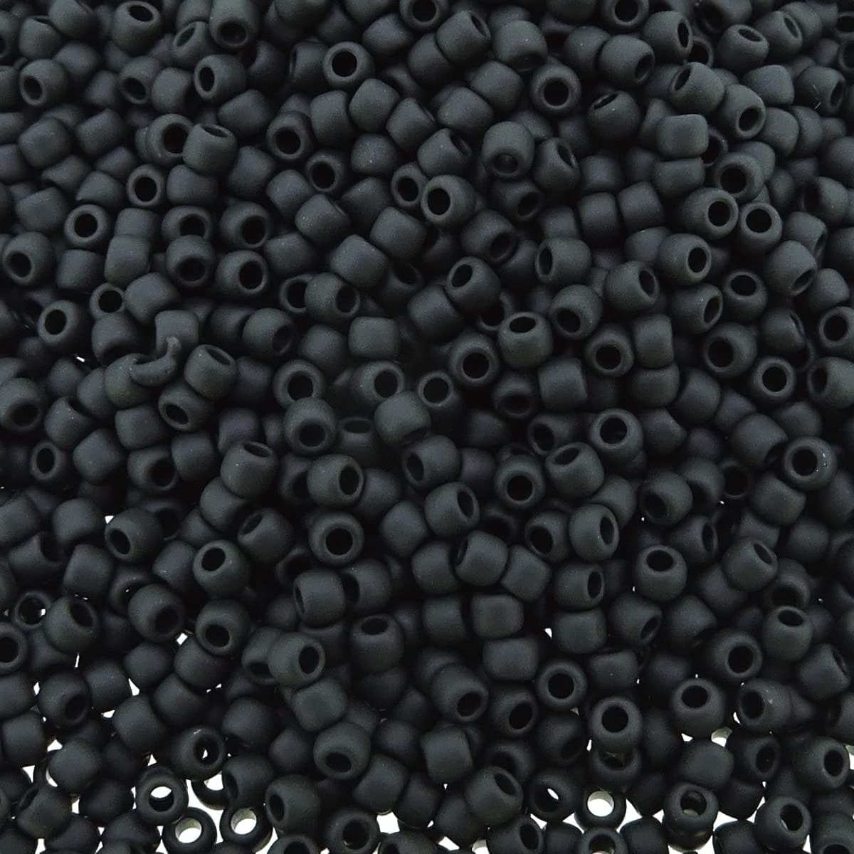 Toho Seed Beads Round Size 11/0 28GM Opaque Jet Black Matte