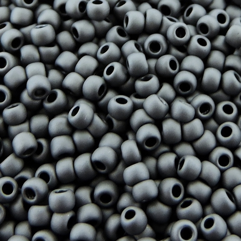 Toho Seed Beads Round Size 11/0 25GM Metallic Matte Gunmetal