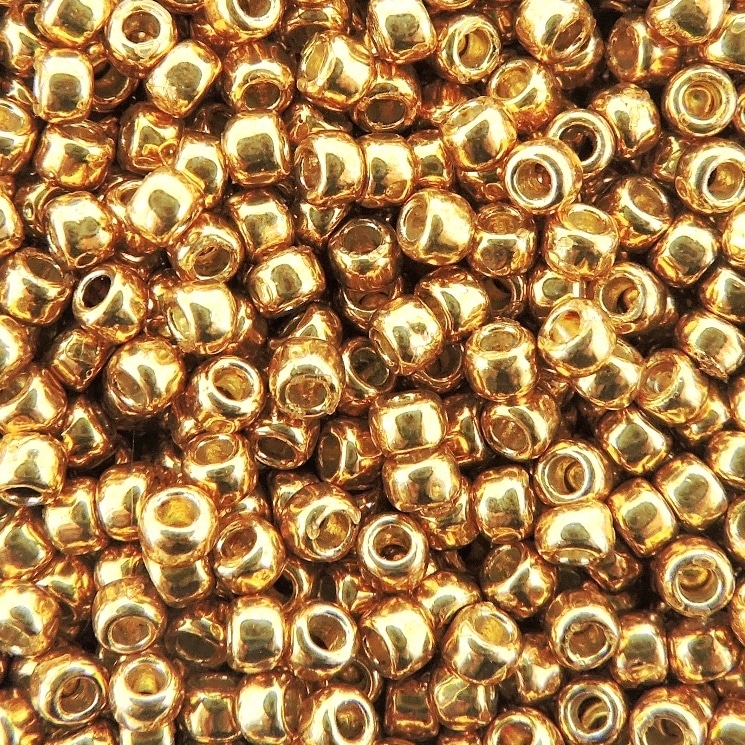 Toho Seed Beads Round Size 11/0 25GM PermaFinish Galvanized Old Gold 11-PF591