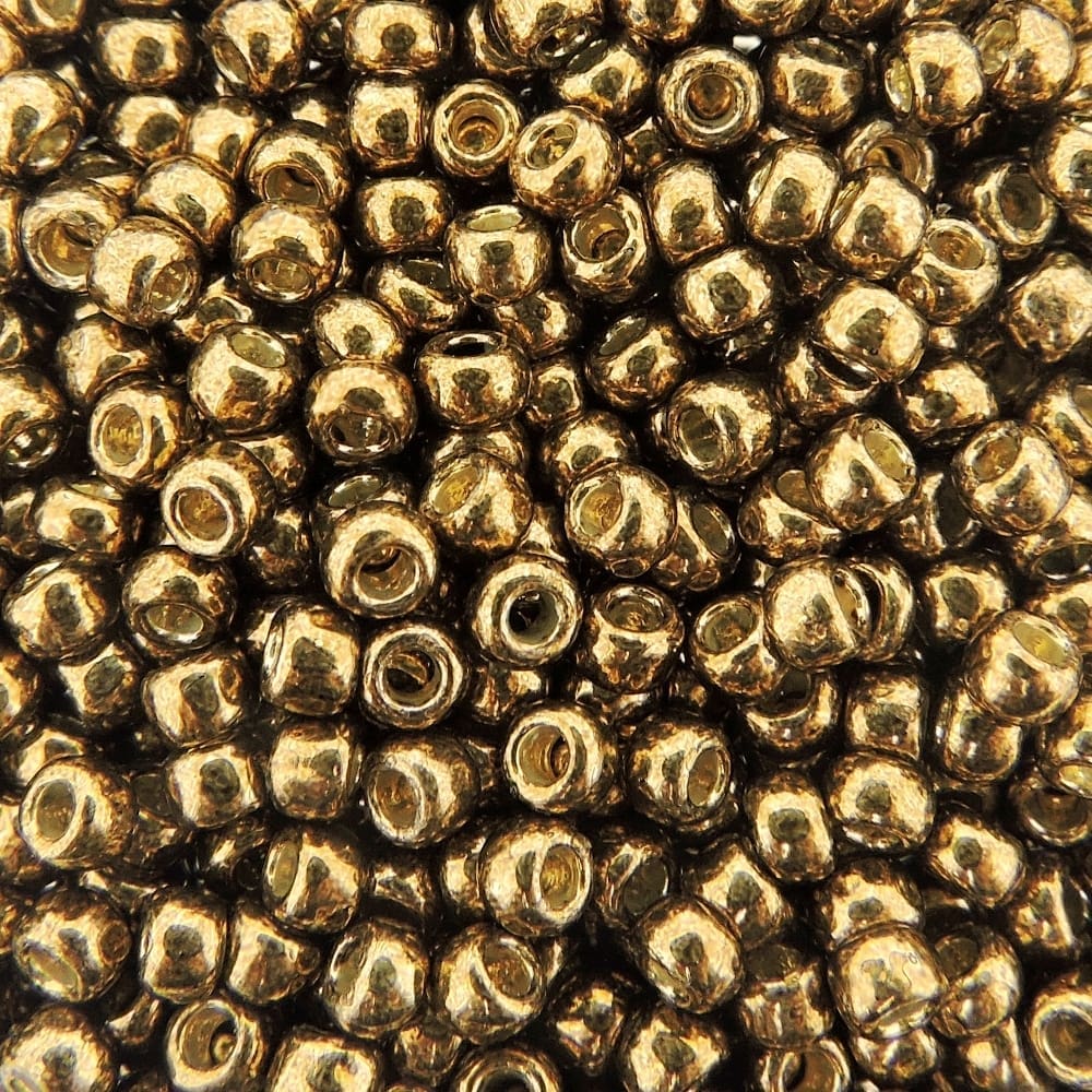 Toho Seed Beads Round Size 8/0 PermaFinish Galvanized Medal Bronze 28GM 8-PF594