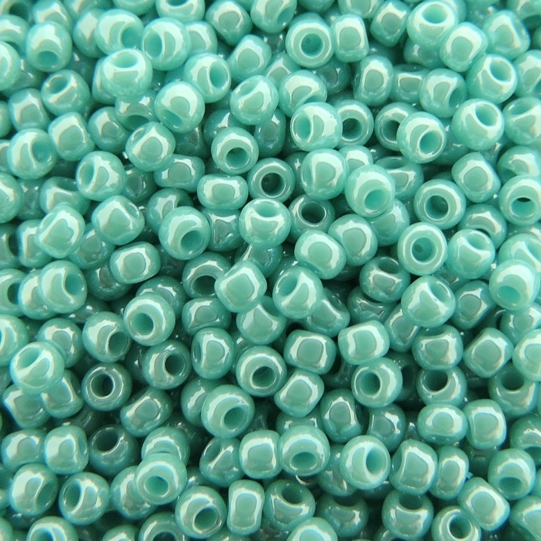Toho Seed Beads Round Size 11/0 25GM Opaque Luster Turquoise