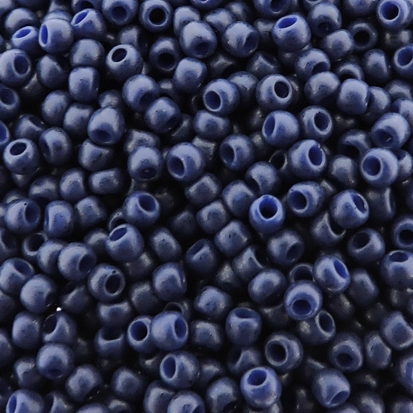 Toho Seed Beads Round Size 11/0 25GM Semi-Glazed Navy Blue 11-2607F