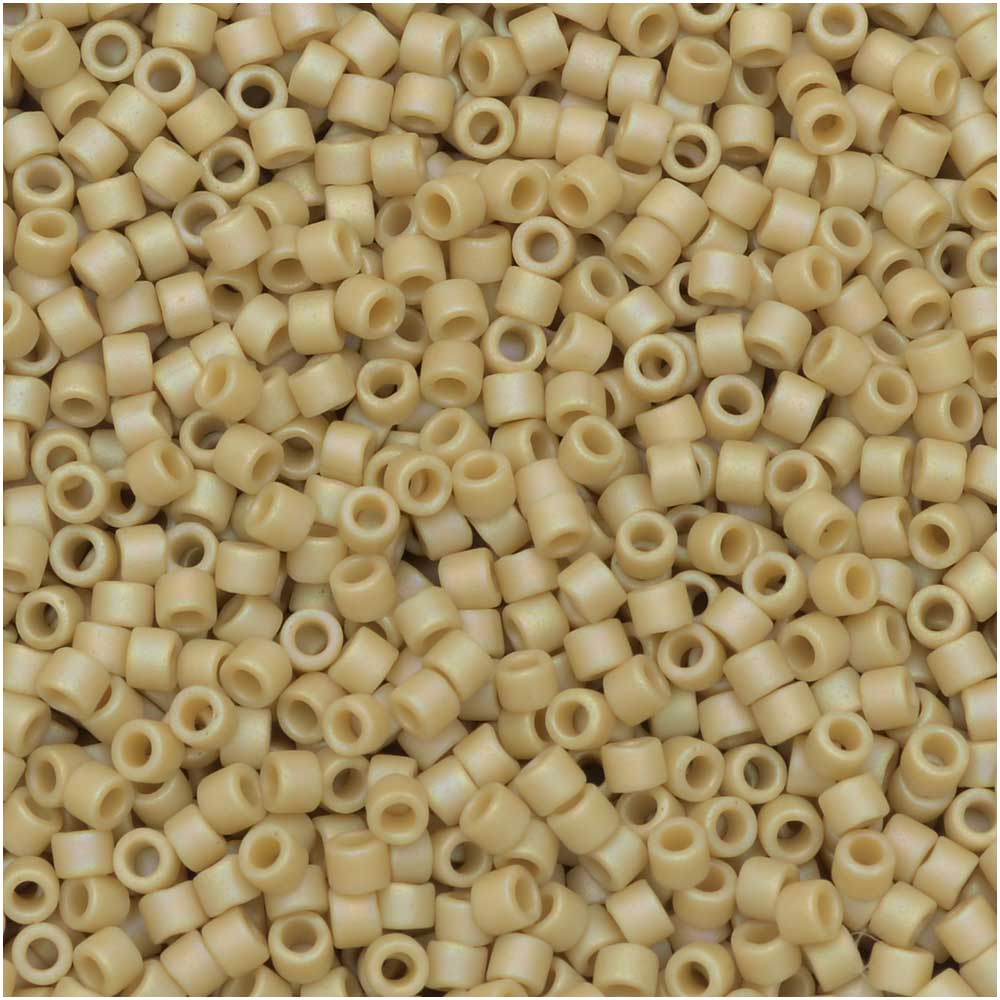 DB2301 Miyuki Delica Seed Beads 11/0 Frosted Op Glazed Rainbow Ivory 7.2GM