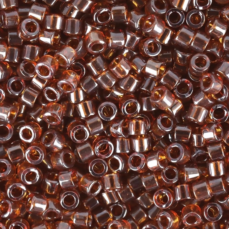 DB1891 Miyuki Delica Seed Beads 11/0 Transparent Dark Topaz Luster 7.2GM