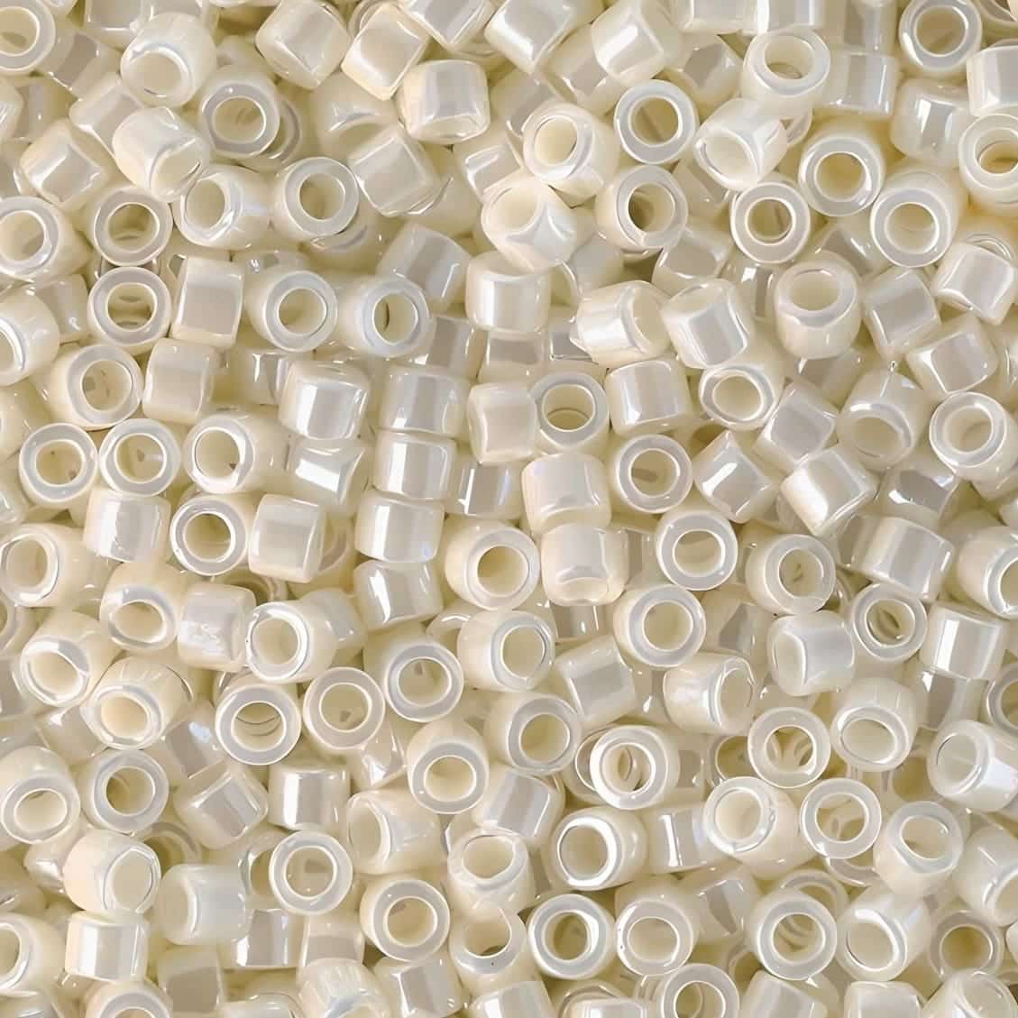 DB1900 Miyuki Delica Seed Beads 11/0 Crystal Ivory Ceylon 7.2GM