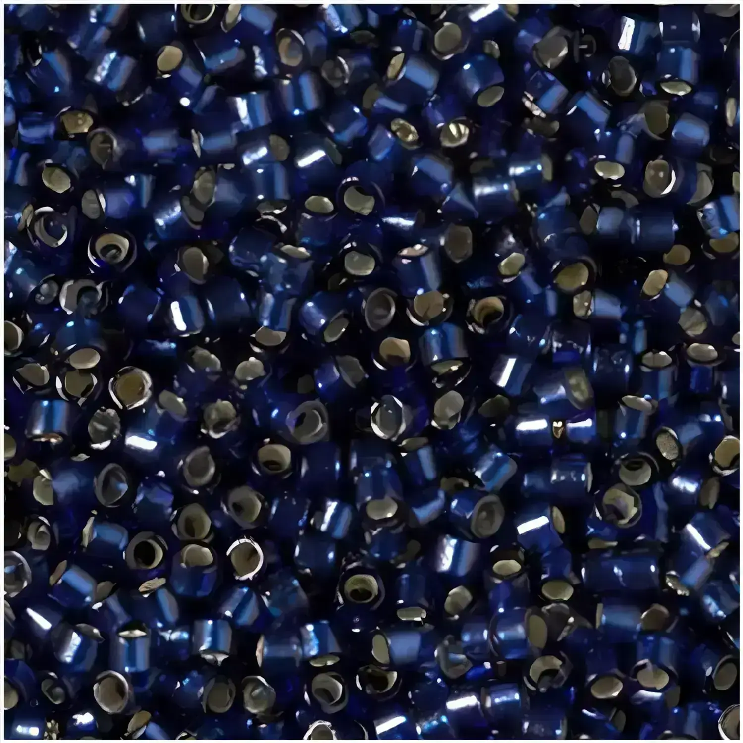 DB2191 Miyuki Delica Seed Beads 11/0 Duracoat Silver Lined Navy Blue 7GM