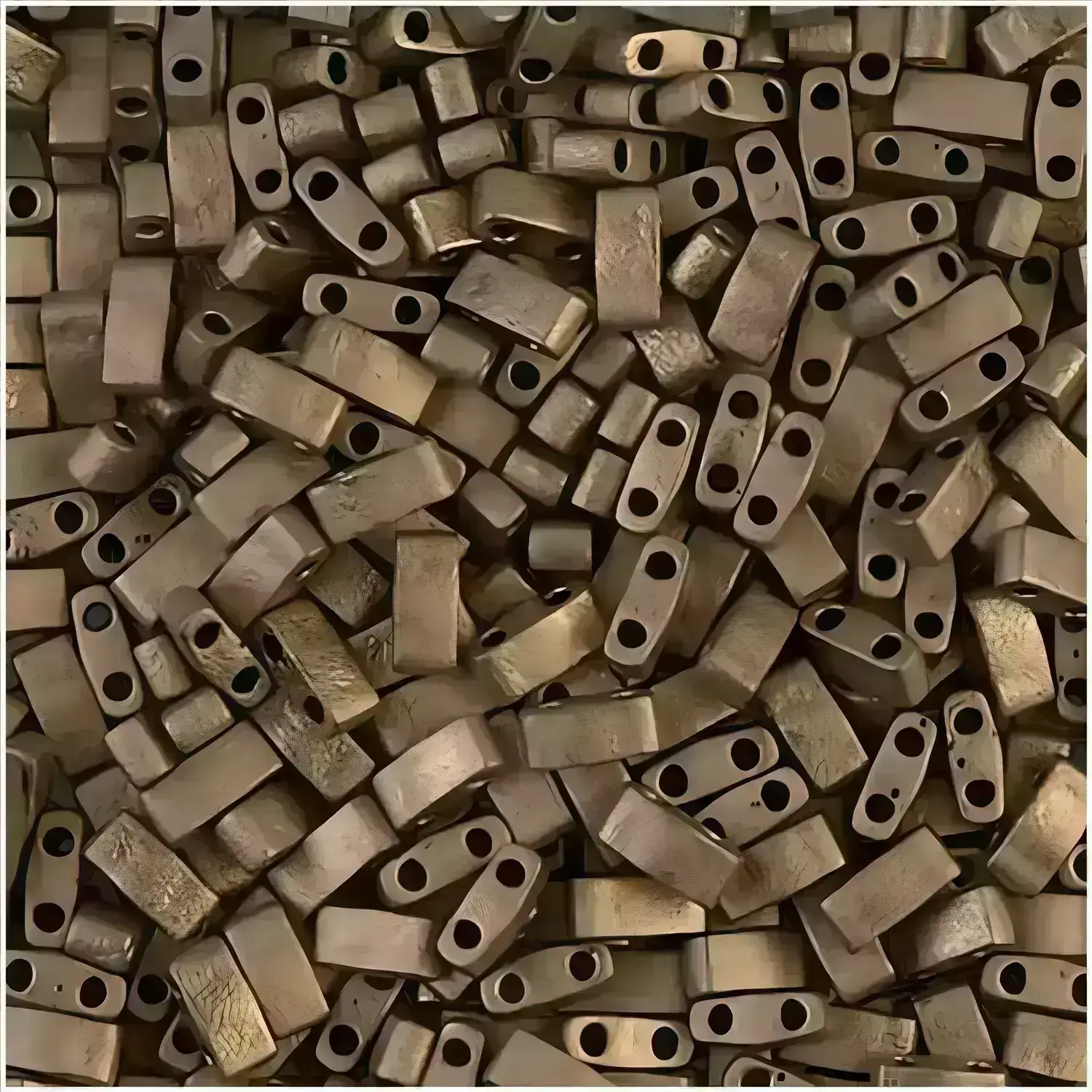 Miyuki Half Tila Beads 2.3 x 5mm 7.8GM Matte Metallic Dark Bronze