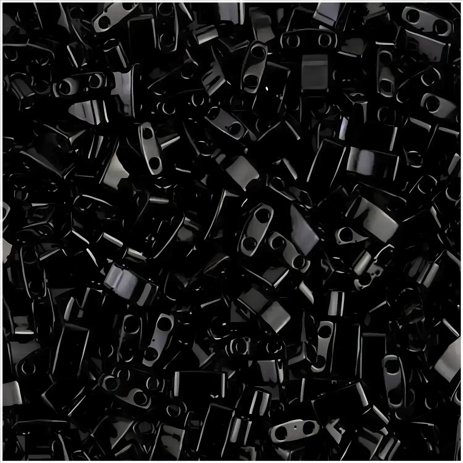 Miyuki Half Tila Beads 2.3 x 5mm 7.8GM Jet Black