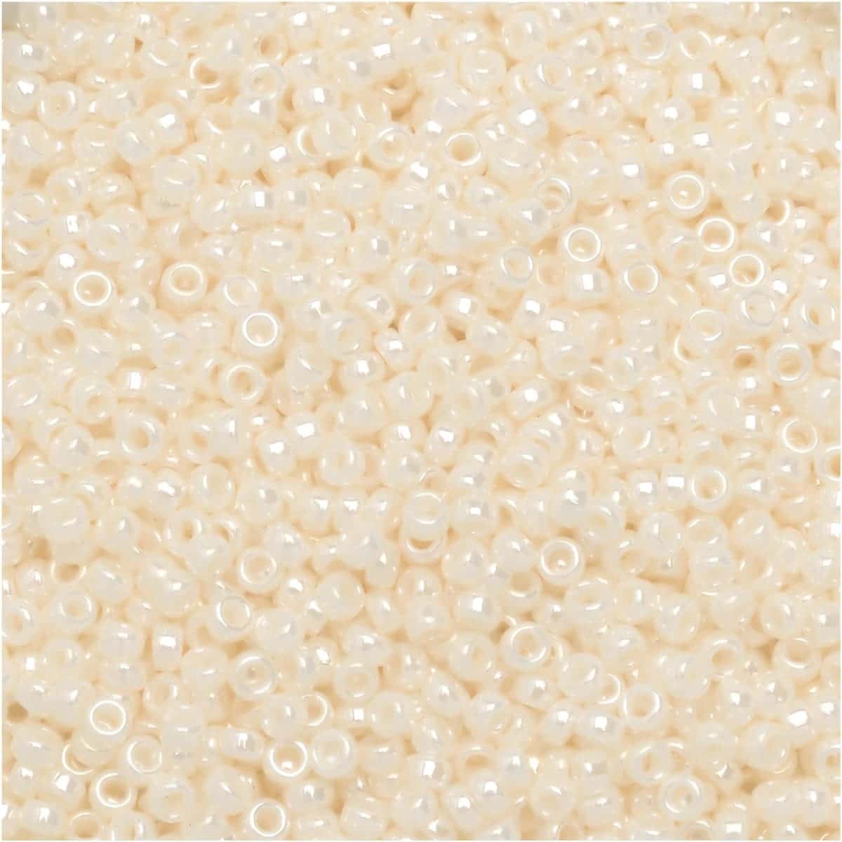Miyuki Round Seed Beads 15/0 Antique Ivory Pearl Ceylon 8.2GM