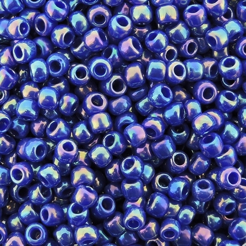 Toho Seed Beads Round Size 11/0 25GM Opaque Rainbow Navy Blue