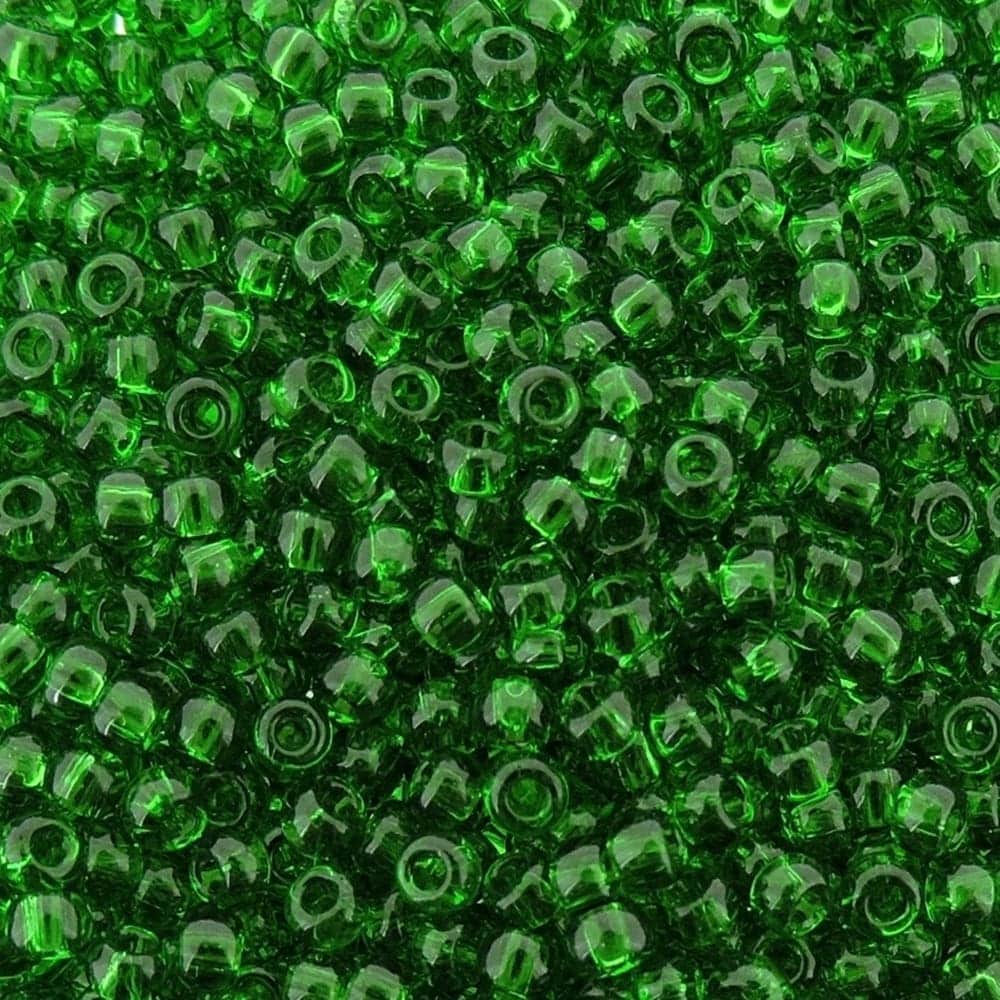 Toho Seed Beads Round Size 11/0 28GM Transparent Grass Green