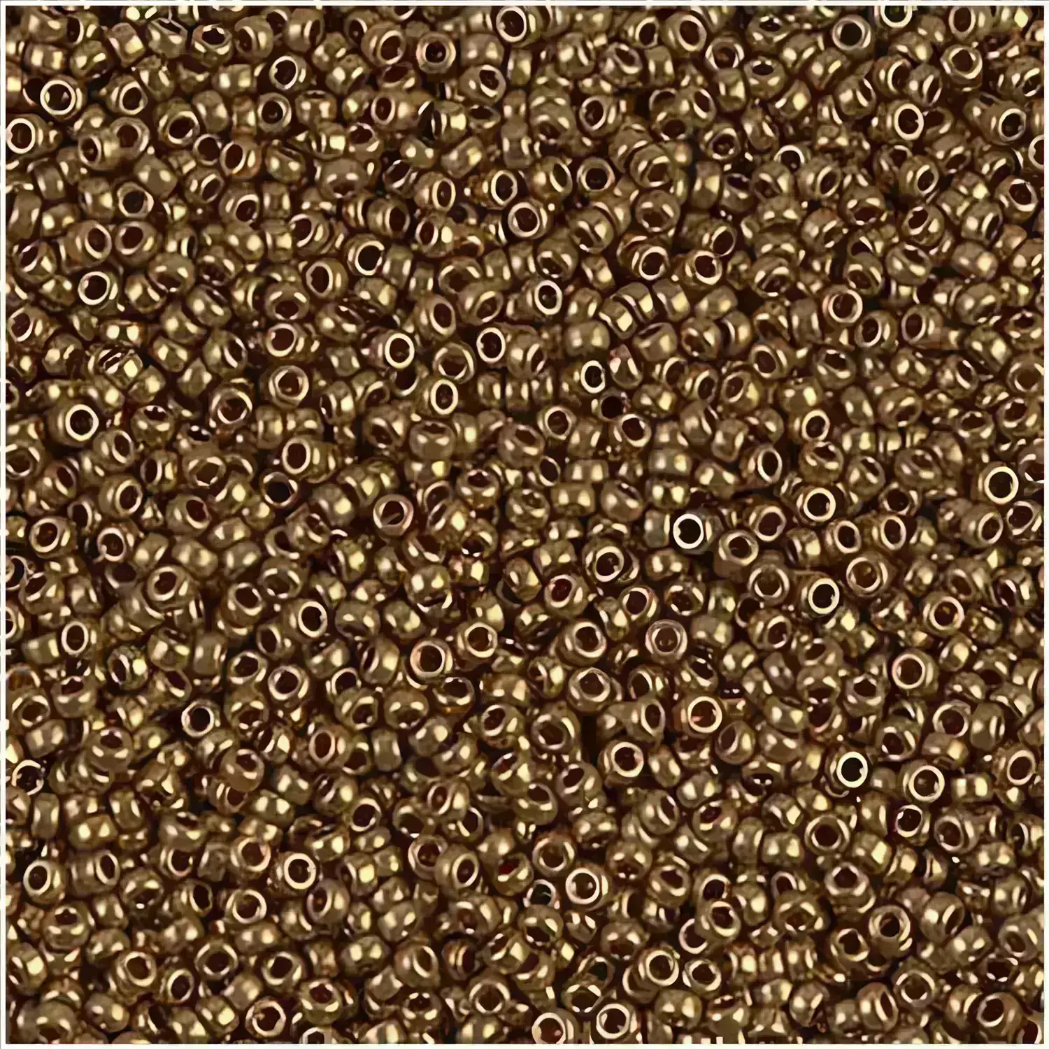 Miyuki Round Seed Beads Size 15/0 Metallic Light Bronze 8.2GM