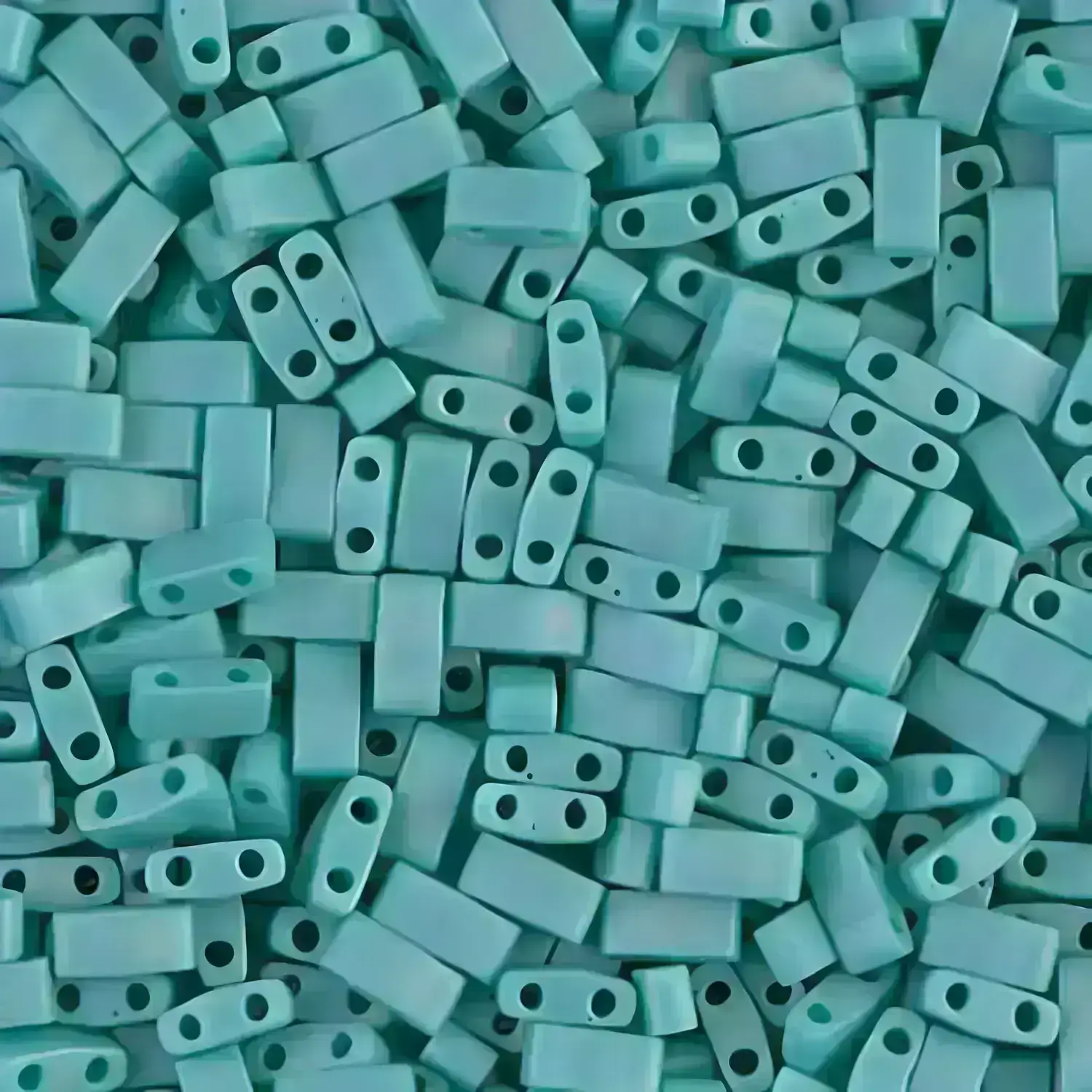 Miyuki Half Tila Beads 2.3 x 5mm 7.8GM Matte Opaque Turquoise AB