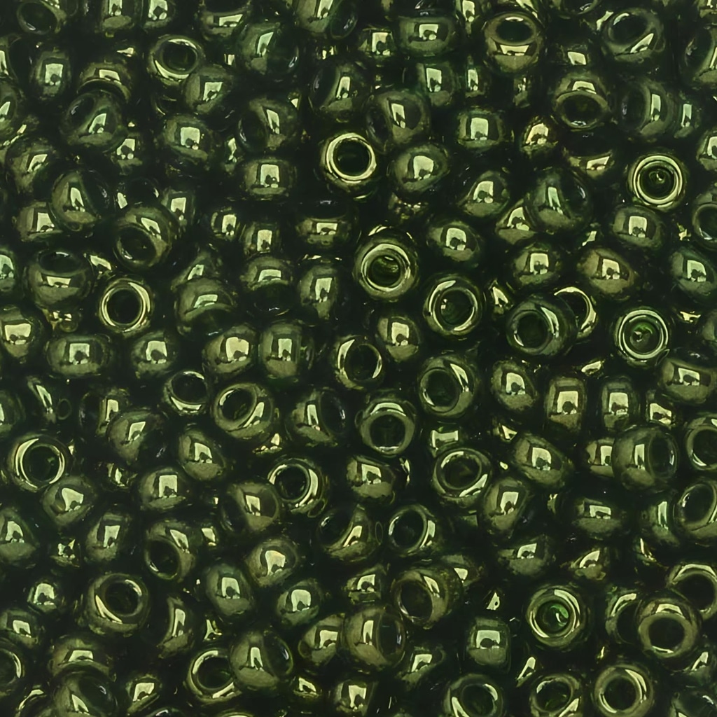 Miyuki Round Seed Beads Size 11/0 Olive Green Gold-Luster 24GM