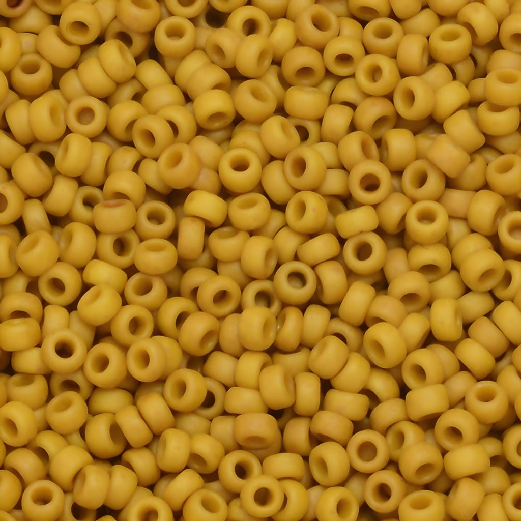 Miyuki Round Seed Beads Size 11/0 Opaque Mustard 24GM