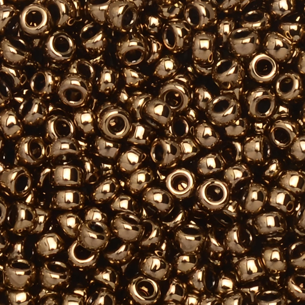 Miyuki Round Seed Beads Size 11/0 Metallic Dark Bronze 24GM