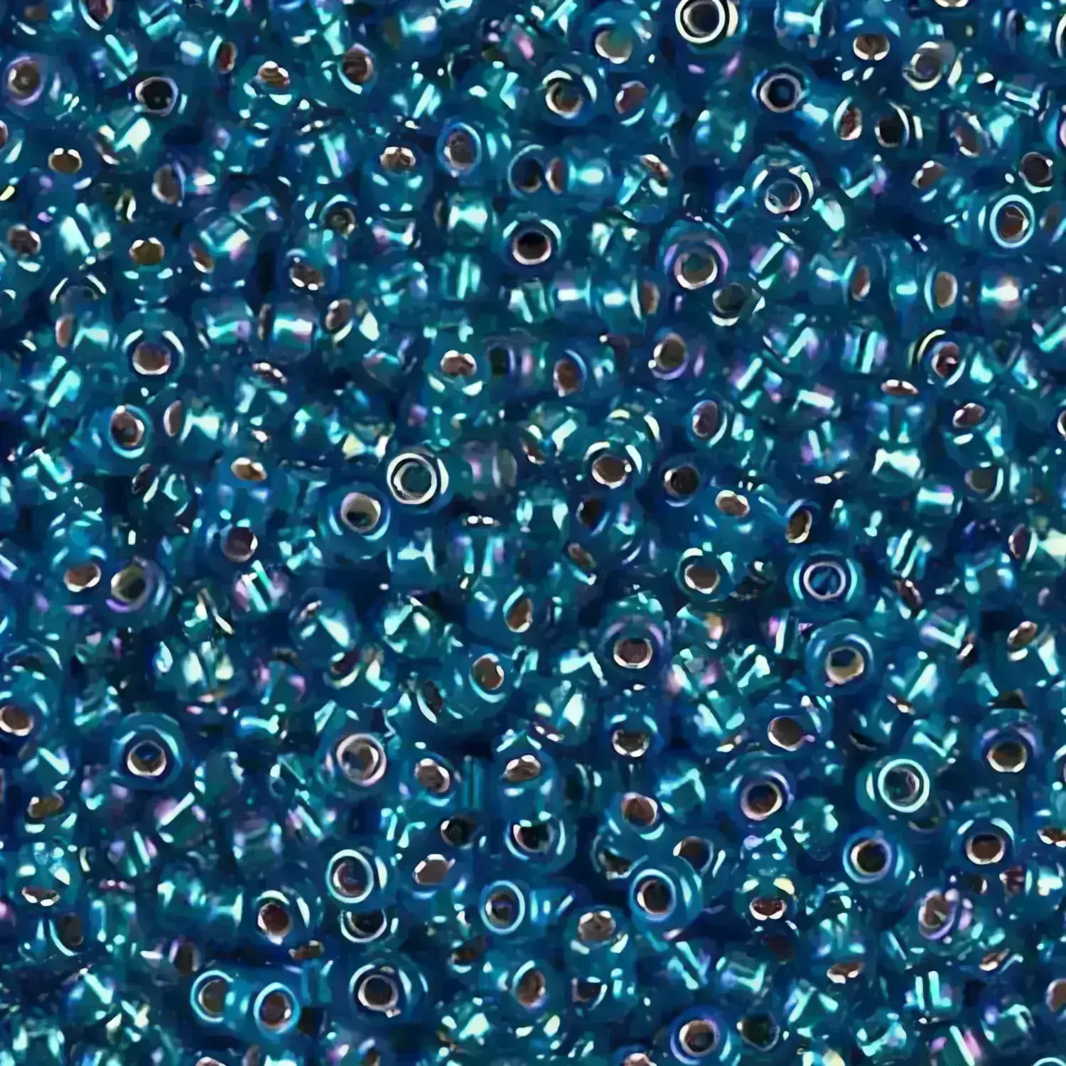 Miyuki Round Seed Beads Size 11/0 Silver Lined Capri Blue AB 24GM