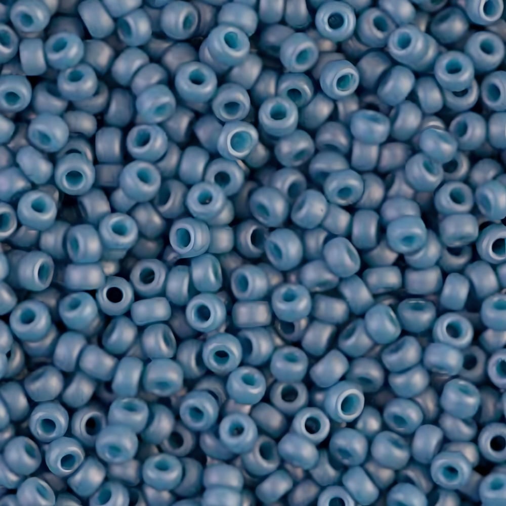 Miyuki Round Seed Beads Size 11/0 Matte Slate Blue Luster 23GM