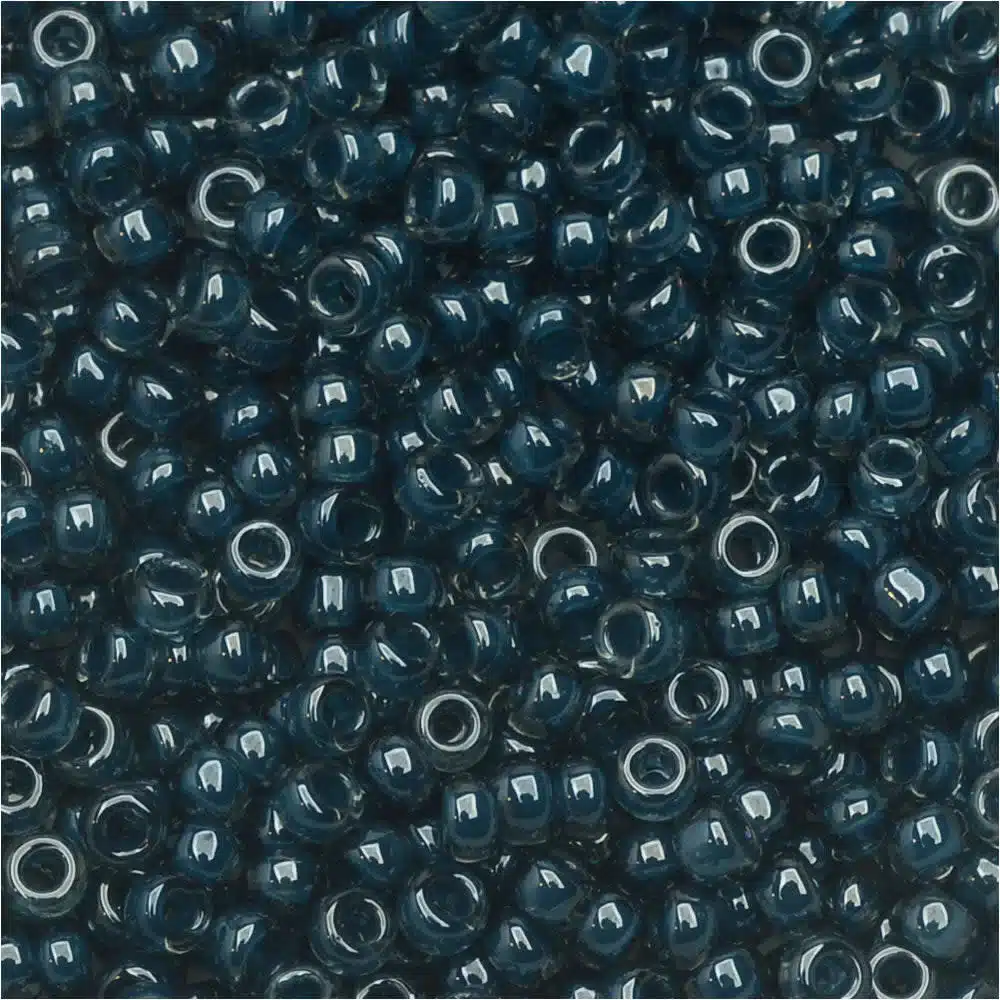 Miyuki Round Seed Beads Size 11/0 Steel Blue Luster 24GM