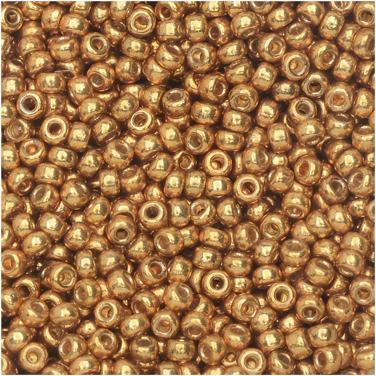 Miyuki Round Seed Beads Size 11/0 Duracoat Galvanized Yellow Gold