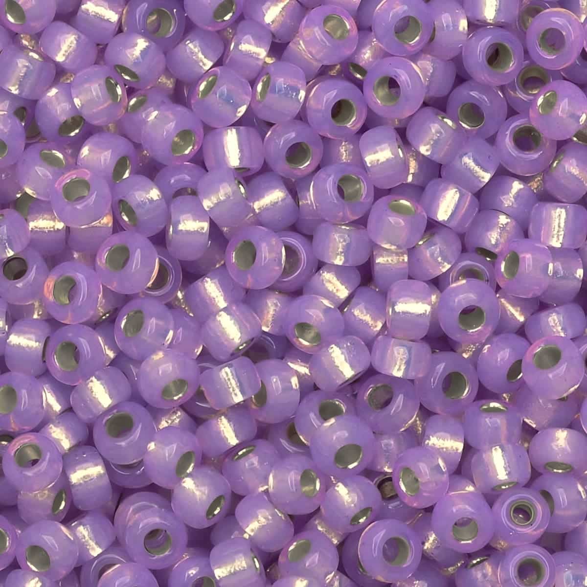 Miyuki Round Seed Beads Size 11/0 Silver Lined Lilac 23.5GM