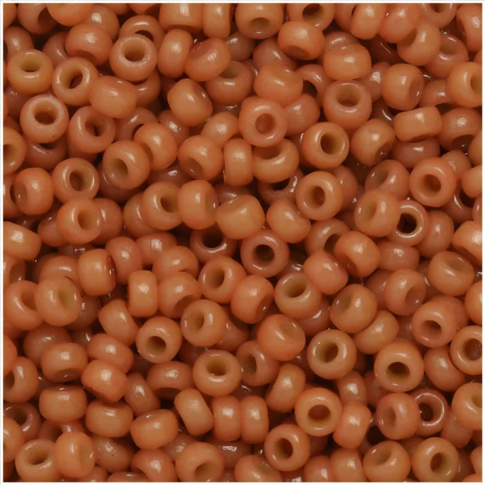 Miyuki Round Seed Beads Size 11/0 Duracoat Opaque Creamy Coral 23GM