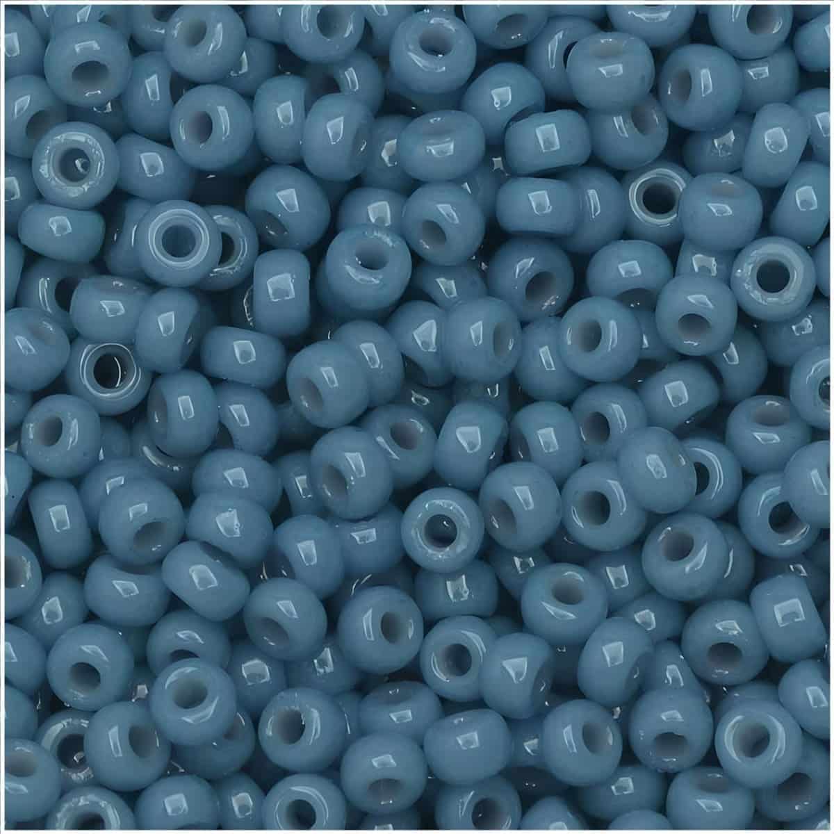 Miyuki Round Seed Beads Size 11/0 Duracoat Opaque Faded Denim 23GM