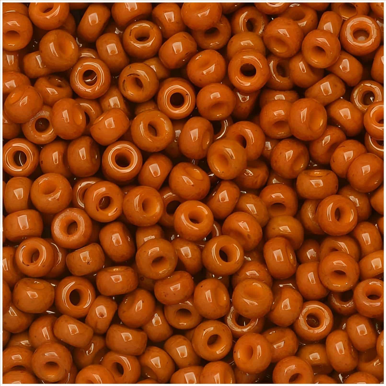 Miyuki Round Seed Beads Size 11/0 Duracoat Opaque Red Brown 23GM