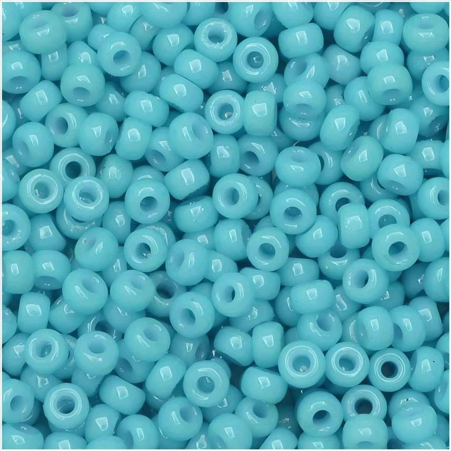 Miyuki Round Seed Beads Size 11/0 Duracoat Opaque Aqua Blue 23GM