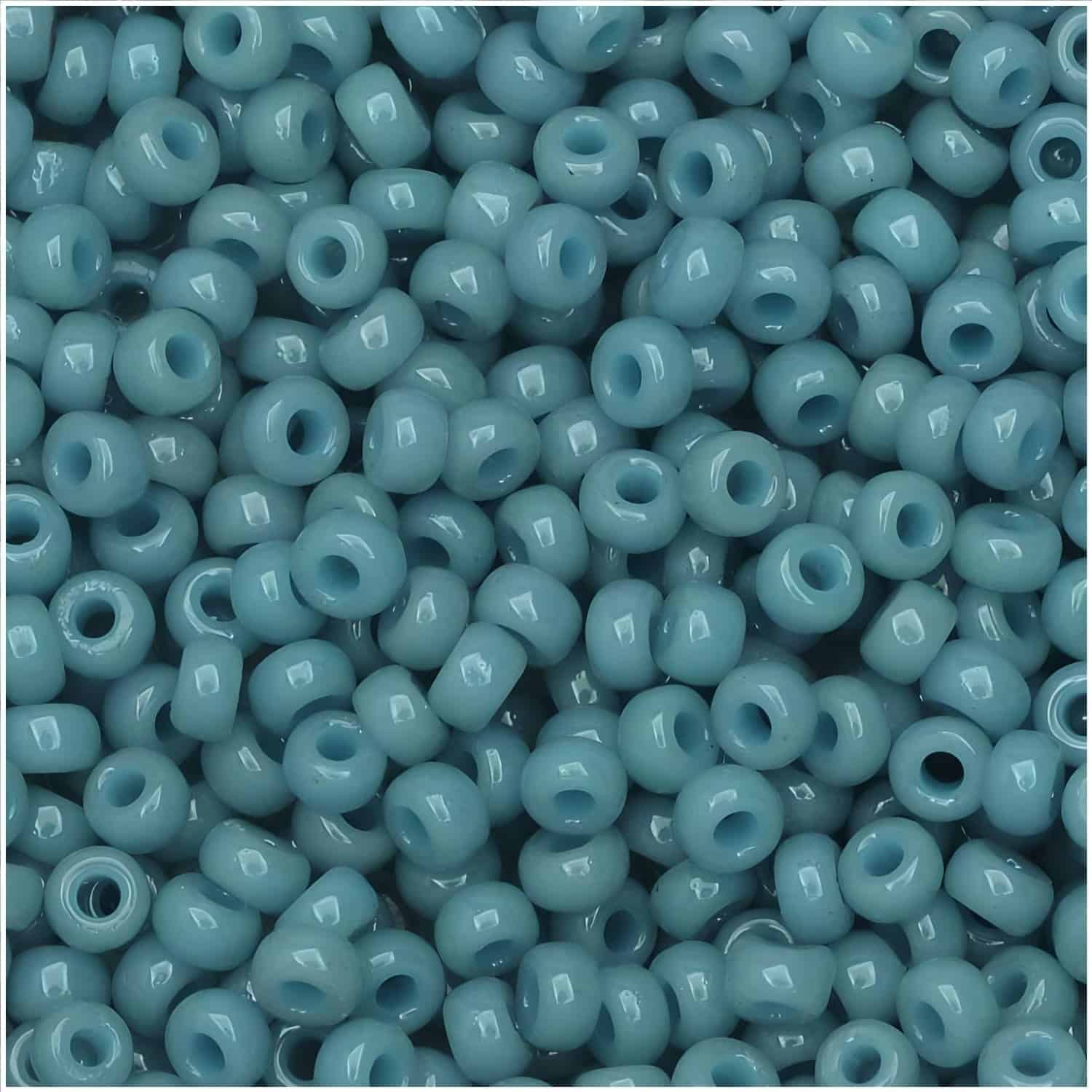 Miyuki Round Seed Beads Size 11/0 Duracoat Opaque Slate Blue 23GM