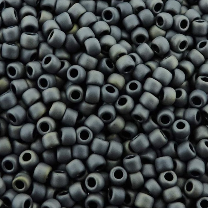 Toho Seed Beads Round Size 11/0 25GM Matte Gunmetal